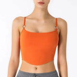 Lingerie Women's Ring Sling Beauty Vest Top-Orange-3