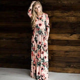 LOVEMI - Long Sleeve Printed Floral Dress