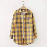 LOVEMI - Lovemi - Autumn Ten-Color Plaid Shirt Women'S Long-Sleeved