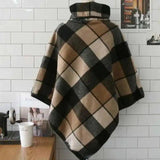 LOVEMI - Lovemi - Fashion All-Match Women's Plaid Shawl Woolen Coat