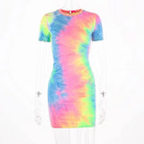 LOVEMI - Lovemi - Fluorescent Camouflage Sling Dress