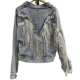 Fringed Denim Jacket Women'S Short Loose Top-1