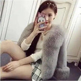 LOVEMI - Lovemi - High imitation fox lazy rabbit fur coat fur coat