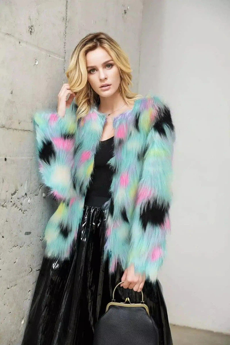 Imitation fur coat-1