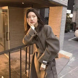 LOVEMI - Lovemi - Lace up double face bat sleeve cashmere coat