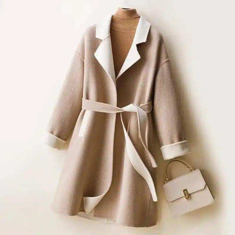 LOVEMI - Lovemi - Ladies Wool Double-faced Coat