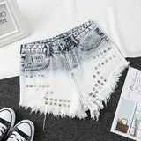 Light blue shorts gradient jeans-5