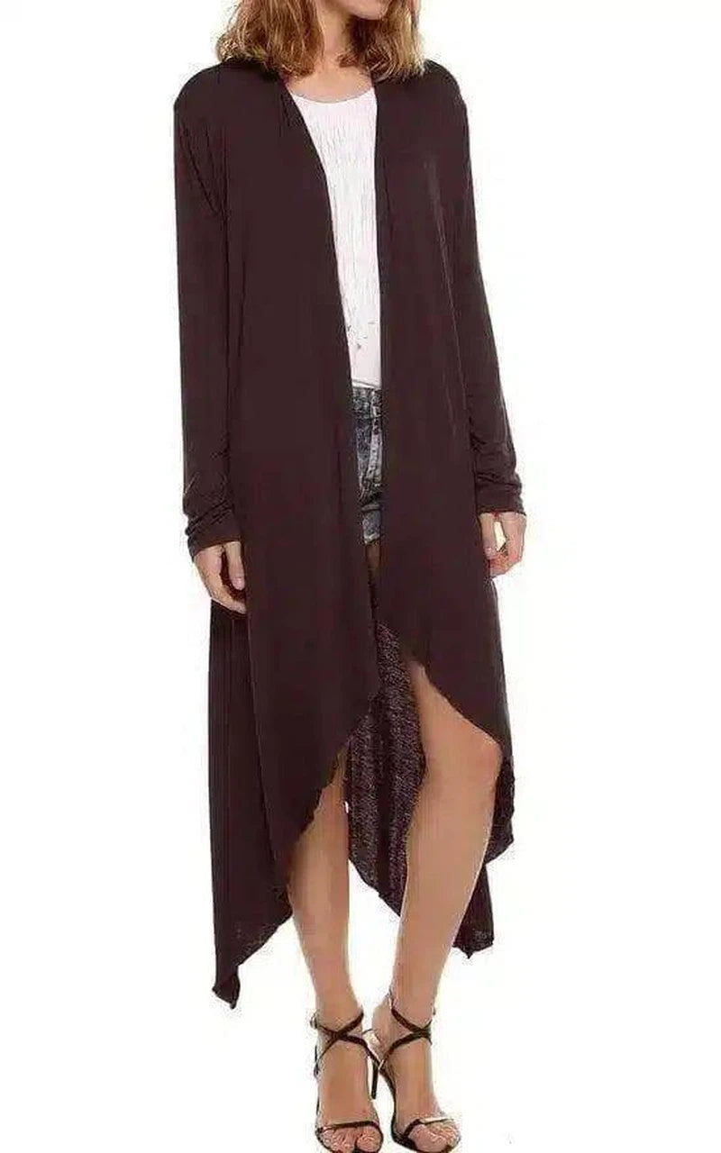 LOVEMI - Lovemi - Long Sleeve Trench Coat Knit Long Cardigan