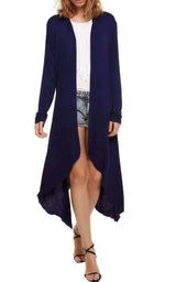 LOVEMI - Lovemi - Long Sleeve Trench Coat Knit Long Cardigan