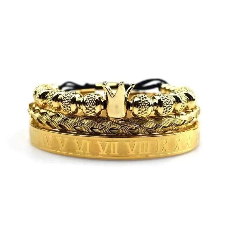 LOVEMI - Lovemi - Luxury Roman Royal Crown Charm Bracelet Men