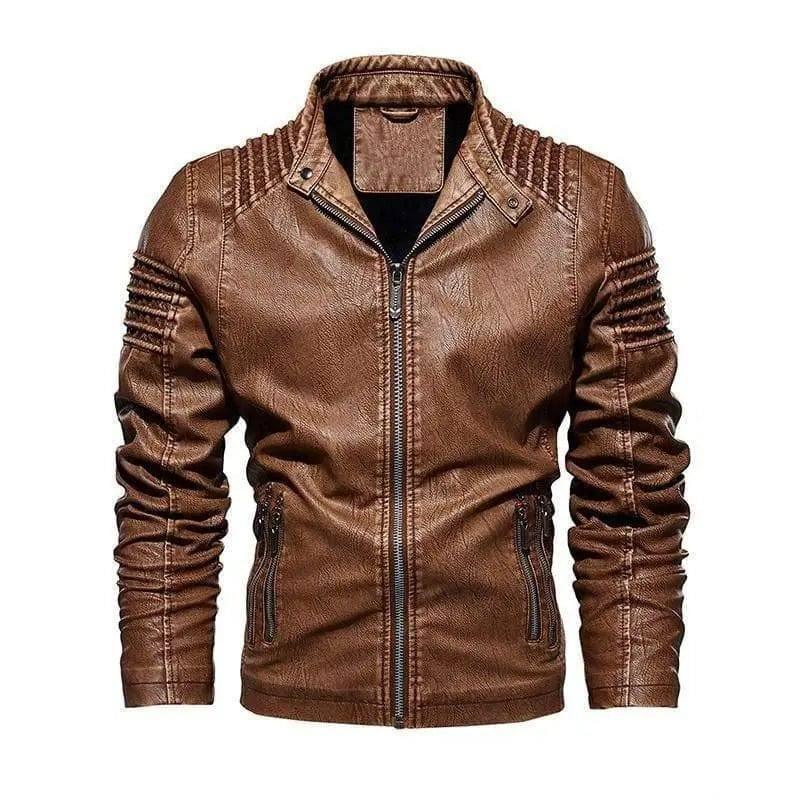 LOVEMI - Lovemi - Men Leather Jacket Winter And Autumn Motorcycle PU