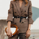 LOVEMI - Lovemi - Plaid coat ladies small suit