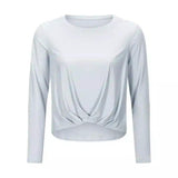 LOVEMI - Lovemi - Pleated hem yoga long sleeves