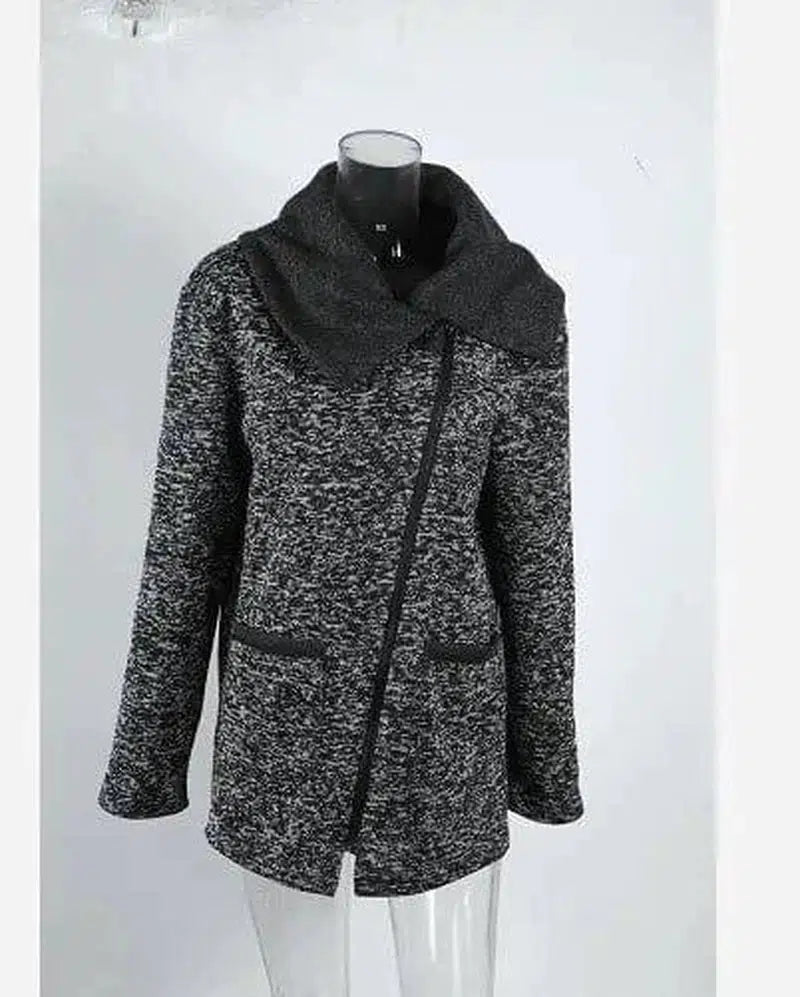 LOVEMI - Lovemi - Plus Velvet Sweater Female Wool Sweater Coat