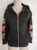 LOVEMI - Lovemi - Printed Color Big Butterfly Casual Hooded