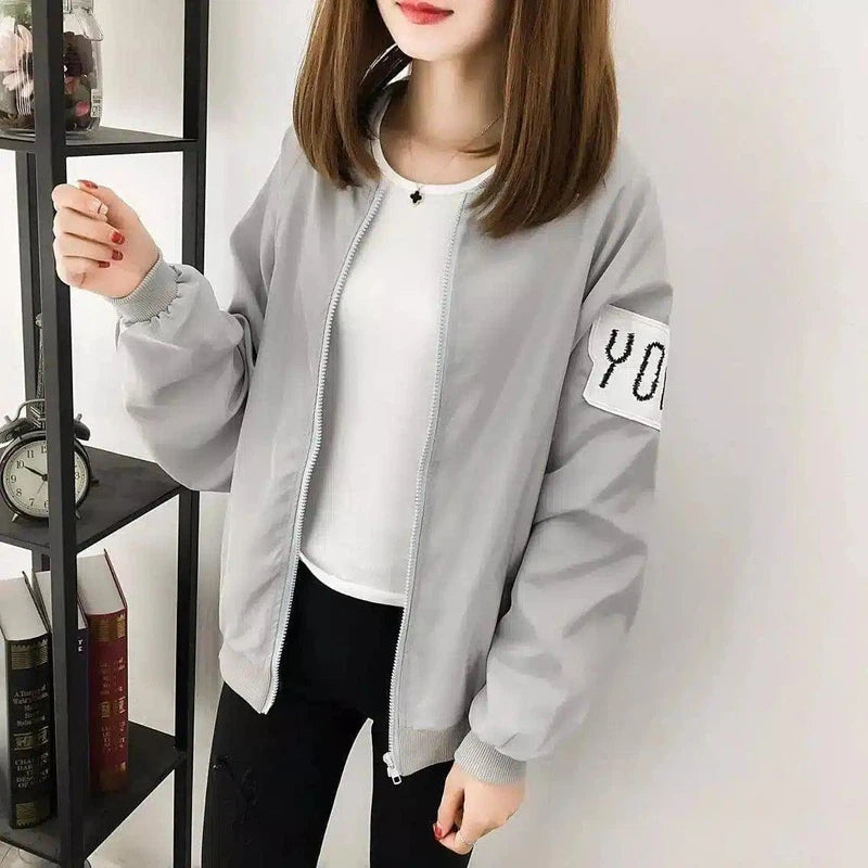 LOVEMI - Lovemi - Printed jacket female jacket baseball uniform