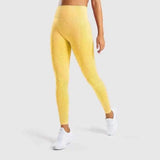 Seamless Jacquard Little Gym Pants Lady-Yellow-10