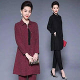 Women's Elegant Textured Pant Suit Set-1