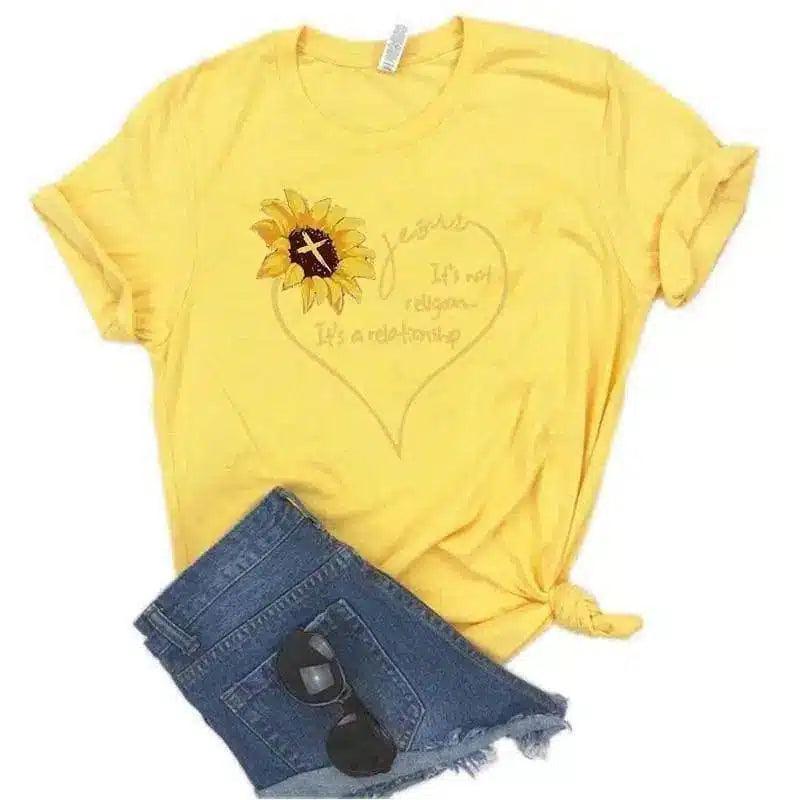 LOVEMI - Lovemi - Sunflower "Its Not Religion Its A Relationship" T