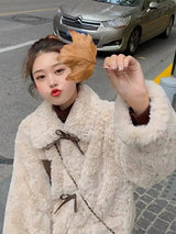 LOVEMI - Lovemi - Thickened Rabbit-Like Plush Loose Fur Coat