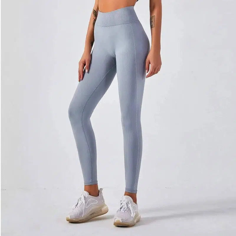 Tight seamless yoga pants-Grey-10