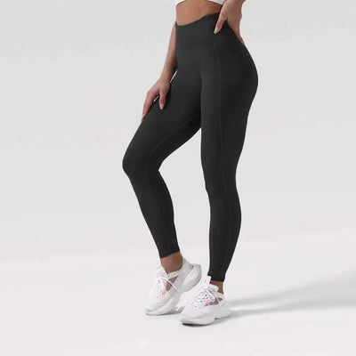 Tight seamless yoga pants-Black-2