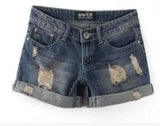 LOVEMI - Lovemi - Torn Denim Shorts For Women