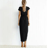 Versatile Wrap Midi Dress in Assorted Colors-7