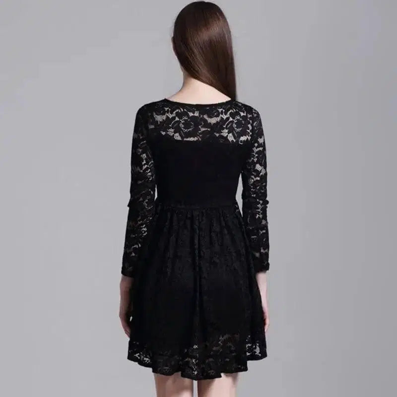 LOVEMI - Lovemi - Wild Beauty Hollow Lace Mini Dress