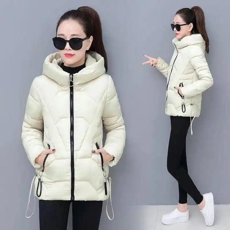 LOVEMI - Lovemi - Winter Style Short Cotton Jacket with Hood