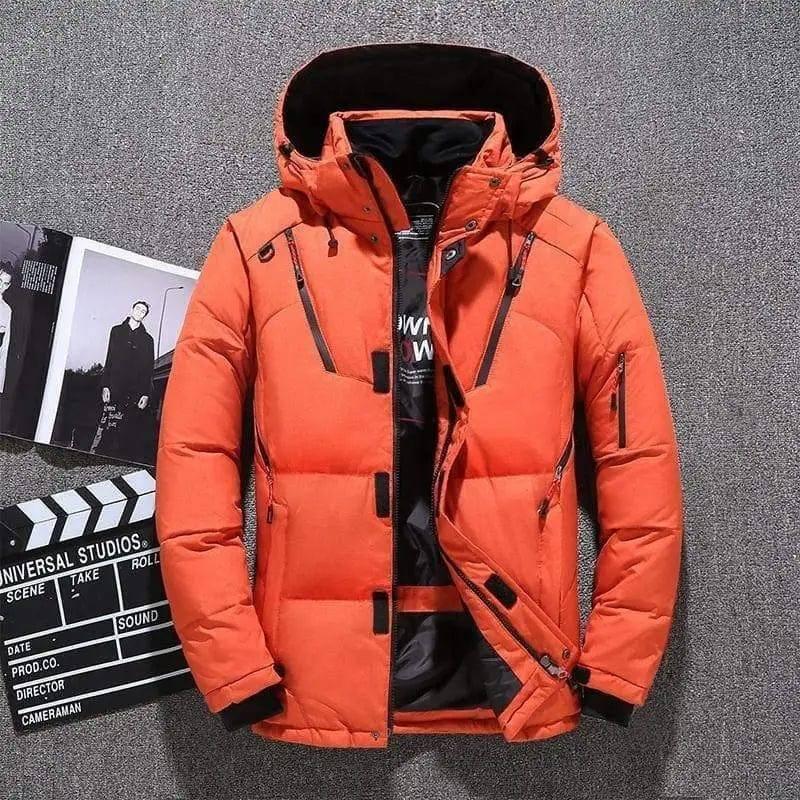 LOVEMI - Lovemi - Winter Thick Men Jacket Solid Hooded Coats Hat