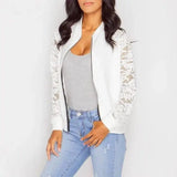 LOVEMI - Lovemi - Women Bomber Jacket With Lace