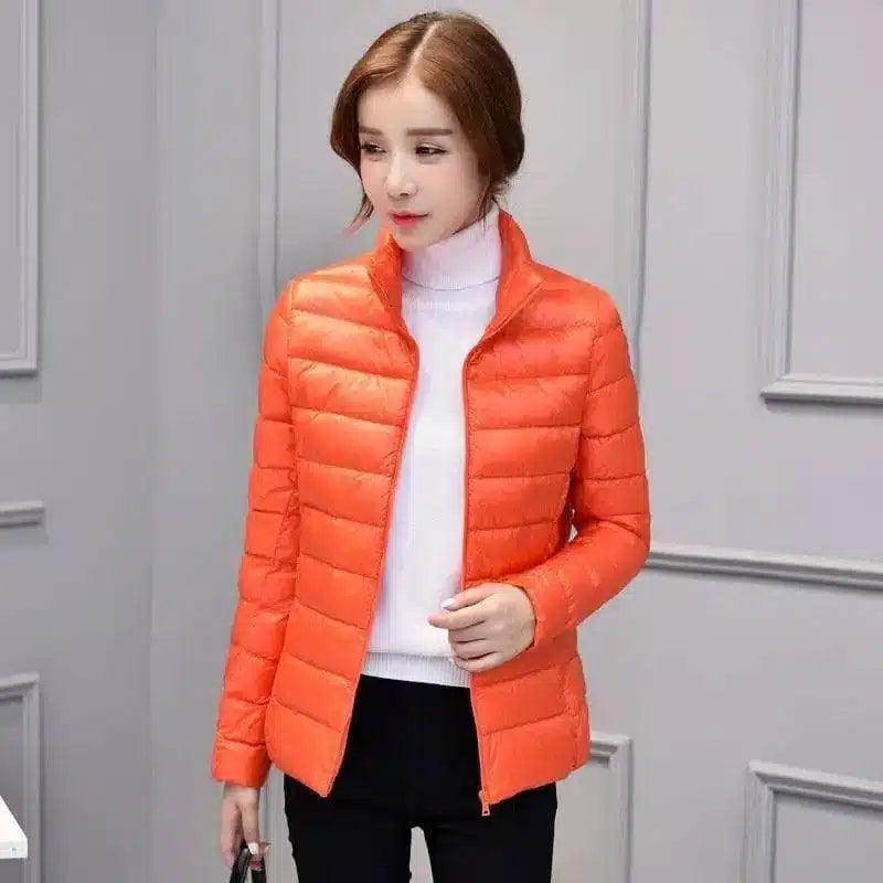 LOVEMI - Lovemi - Women's stand-up collar slim light down jacket