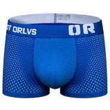 Men's Boxer Shorts Low-Waist Elastic Hip-Lift Boxer Briefs-1Blue-15