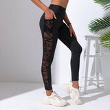 Mesh Stitching Yoga Clothes Hip-lift And Belly Shaping-1