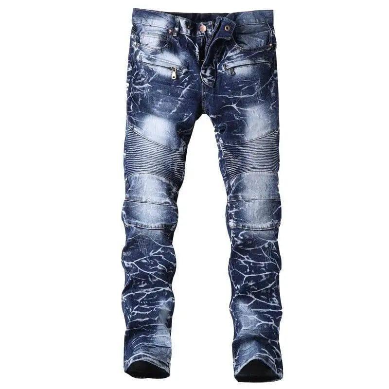 Motorcycle jeans-Blue-1