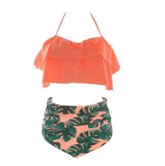 new bikini European and American sexy high waist split-Orangeleaves-1