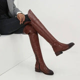 Over Knee Thigh High Boots Women Flat Low Heels Women Shoes-3