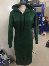 Plus Size One-piece Women's Sweater-Green-6