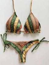 Printed strap bikini-BK01-1