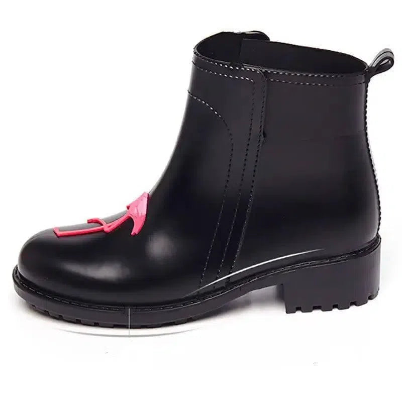 Rain Boots Women Short Tube Non Slip Water Shoes-2