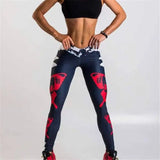 Red Butterfly Print Leggings Women's Sports Yoga Pants-Color-1