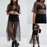 Elegant Black Sheer Maxi Dress for Every Occasion-Black-5