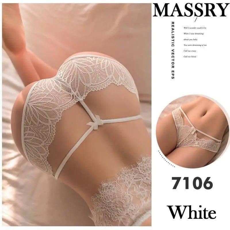 Lace-Trimmed Underwear-7106white-6