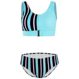 Sexy multicolor swimsuit split bikini-Skybluebar-5