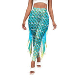 Slim Fish Pants With Raised Hips And Digital Fin Printing-B2421019-10