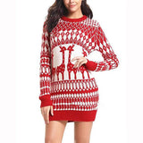 Slim Long Sleeve Fawn Women's Christmas Sweater-2