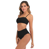 Split Swimsuit Women Bikini European And American Sexy High-Black-2