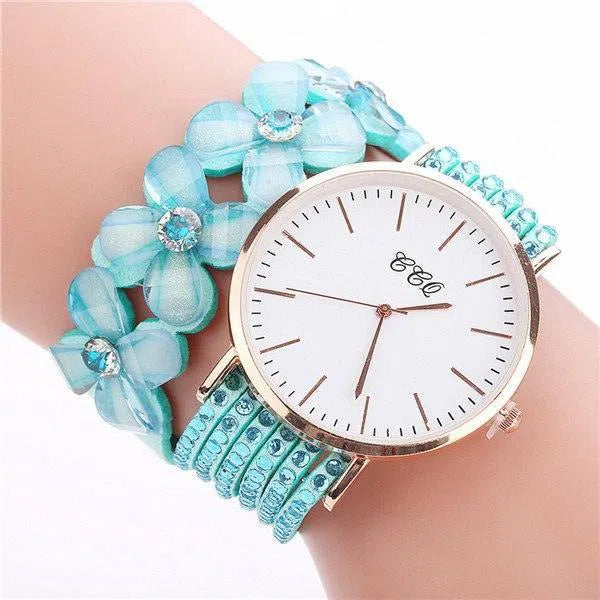 Stainless steel shell quartz watches Women luxury brand velvet drill band watch Ladies high quality fashion clock-8