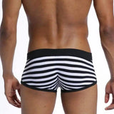 Striped men's boxer-Black-4